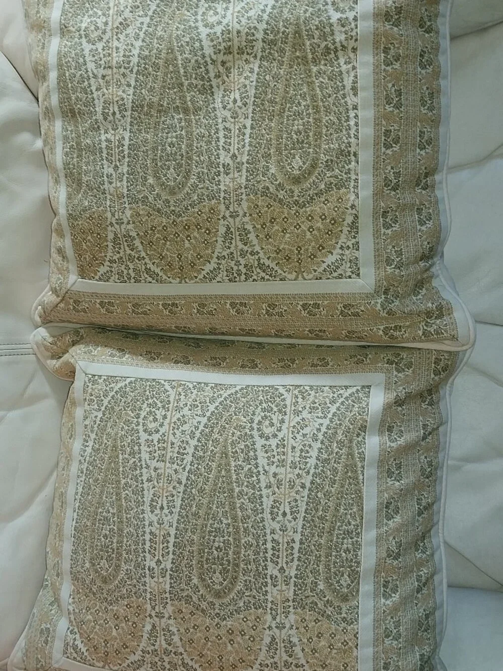 POTTERY BARN Pillows with Saffron Printed Paisley Covers – Set of 2